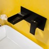 BWE Waterfall Single-Handle Wall Mount Bathroom Faucet in Matte Black - 3 of 4