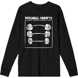 Gym Culture Personal Growth Crew Neck Long Sleeve Adult Tee - 1 of 2