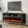 Amerlife 65" TV Stand with 60" Glass Electric Fireplace - 2 of 4