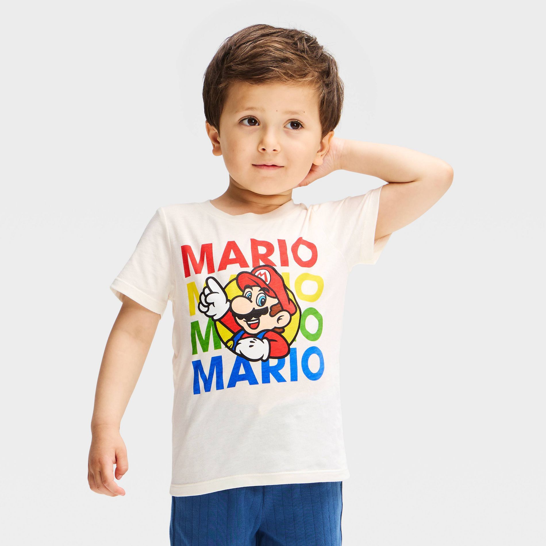 Toddler Boys' Super Mario Graphic T-Shirt - White