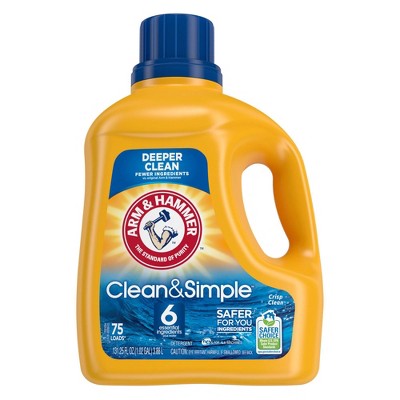 Arm & Hammer Clean & Simple Liquid Laundry Detergent - 131.25 fl oz