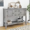 Console Tables for Entryway,Narrow Console Table with Storage,46 in Extra Long Foyer Table, Sofa Tables with Draws and 2 Cabinets - 4 of 4