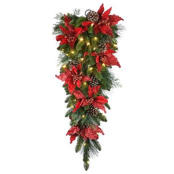 National Tree Company Pre-lit Artificial Christmas Hanging Snowflake ...