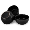 Elanze Designs Bistro Glossy Ceramic 7 inch Cereal Salad Bowls Set of 4, Black - 4 of 4