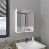 GlasFlength Decorative Wall Mirrors Wall Art Bathroom Decor Cabinet Open Storage Cabinet Mirrors for Bathroom Wall, White, 5.9"*19.7"*23.3" - 2 of 4