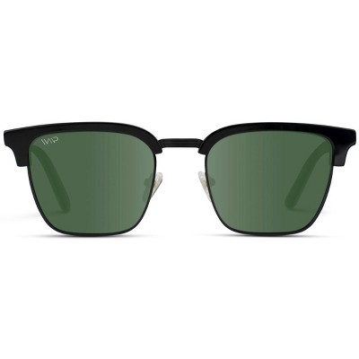 Polarized Rectangular Rimless Sunglasses for Mens / Light Adjusting