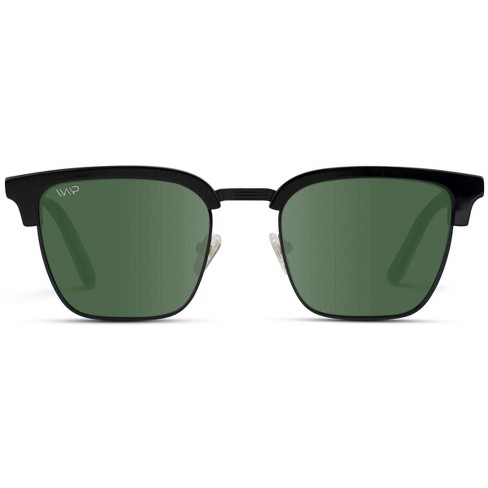 Men's Lifestyle Rubberized Rectangle Sunglasses With Polarized Lenses - All  In Motion™ Black : Target