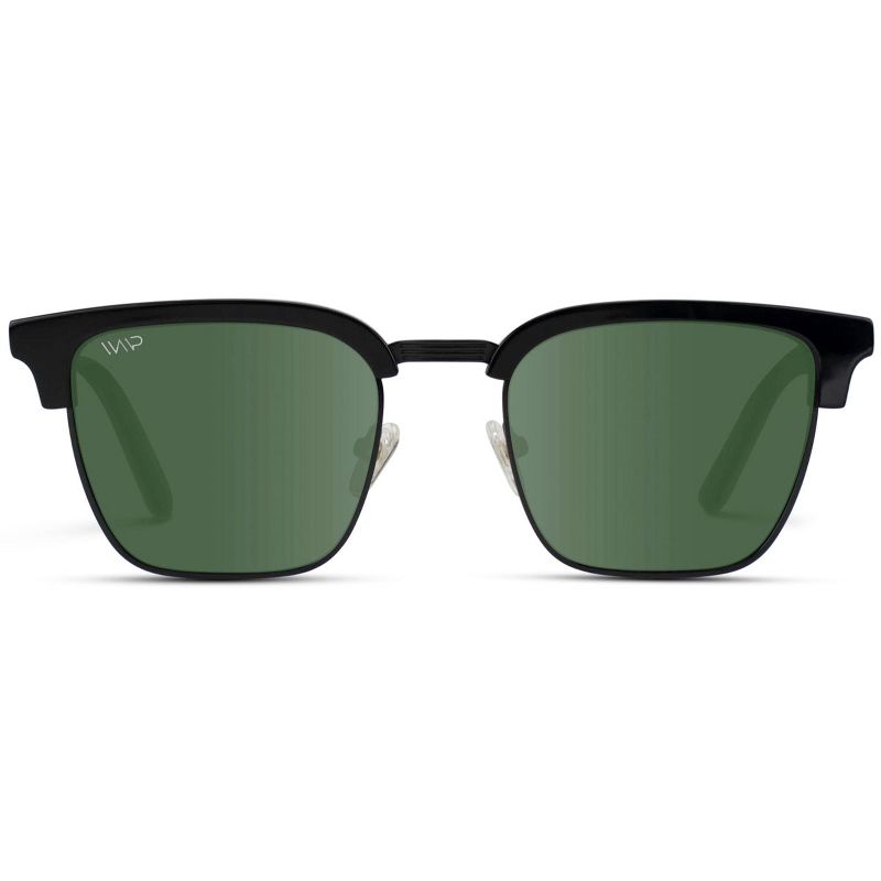 WMP Eyewear Polarized Semi-Rimless Rectangular Sunglasses, 1 of 5