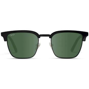 WMP Eyewear Polarized Semi-Rimless Rectangular Sunglasses