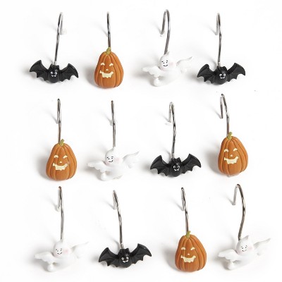 Details about   Spooky Halloween Night Pumpkin Scarecrow Waterproof Polyester Shower Curtain Set 