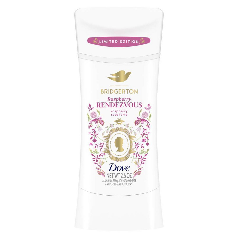 Dove Beauty Limited Edition Bridgerton Antiperspirant & Deodorant Stick - Raspberry Rendezvous - Raspberry and Vanilla Scent - 2.6oz