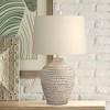 360 Lighting Alese 23 1/2" High Textured Dot Jug Small Farmhouse Rustic Coastal Accent Table Lamp Beige Light Earth Finish Single Living Room Bedroom - 2 of 3