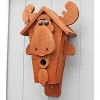 Brookside Woodworks Amish-Made Pine Mounted Moose Wild Birdhouse Stained Wood - 2 of 2