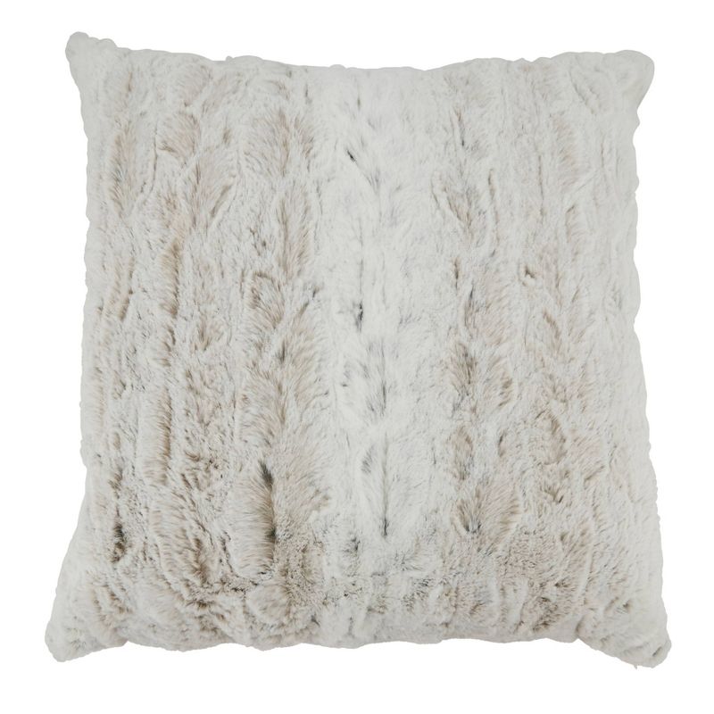 Oversize Pampering Plushness Faux Fur Poly Filled Throw Pillow Off-White - Saro Lifestyle, 3 of 5