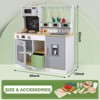 Wooden Farm & Kitchen Playset--Kids Play Kitchen with Cookware Accessorie&Ice Maker, Kitchen Toys - 4 of 4