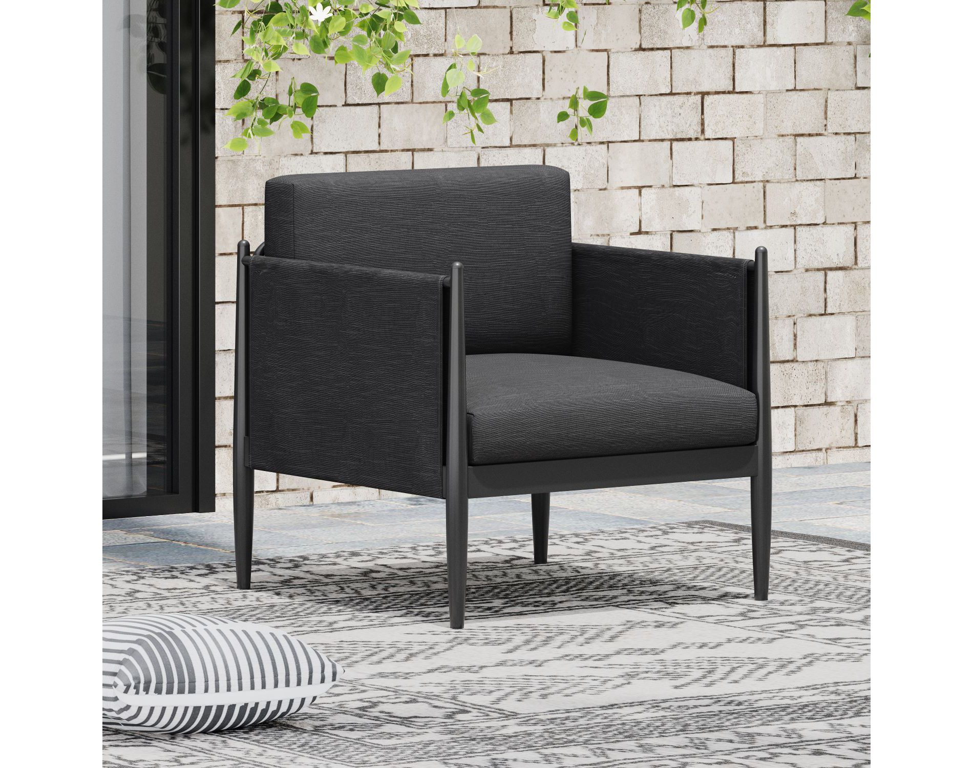 FIONECA Chair, Modern Accent Chair with Cushions for Living Room, Bedroom, Balcony or Patio Seating