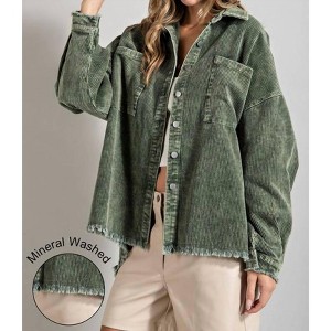 Women's MINERAL WASHED SHACKET - Plus - ee:some - 1 of 4