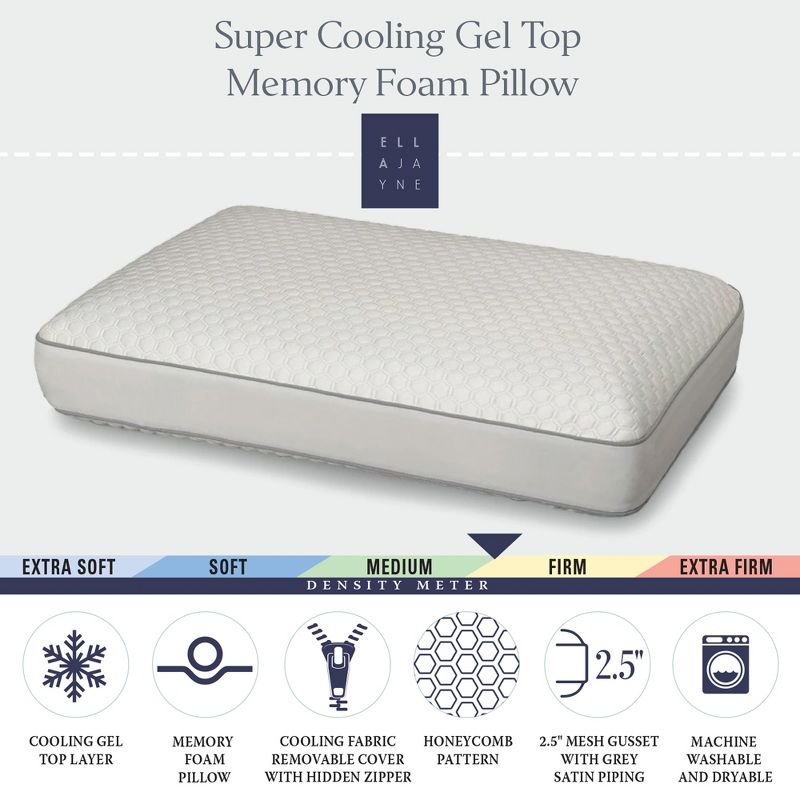 Super Cooling Gel Top Memory Foam Pillow, 2 of 7