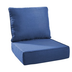 Buenhomino 6-inch Outdoor Cushion Set, 24"x24" Replacement Water Resistant Zippered Cushion for Chairs，8 Colors - 1 of 4