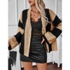 WhizMax Womens Loose Long Sleeve Rainbow Striped Cardigans Sweater Boho Color Block Chunky Knitted Tops - 3 of 4