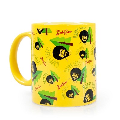 Surreal Entertainment Bob Ross Collectibles | Bob Ross Happy Trees Mug | Yellow