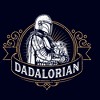 Juniors Womens Star Wars: The Mandalorian Grogu and Din Djarin Dadalorian Banner Sketch T-Shirt - 2 of 4