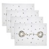 Saro Lifestyle Embroidered Wreath Placemat (Set of 4) - 3 of 4