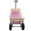 SKRAN Outdoor Sport Wagon All Terrain Pulling Pull-Along Wagons w/Wood Railing Air Tires Big Foot Panel Wagon w/Removable Wooden Side Panels - 4 of 4