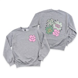 Simply Sage Market Women's Graphic Sweatshirt Stay Gold Lucky Shamrock - 1 of 4