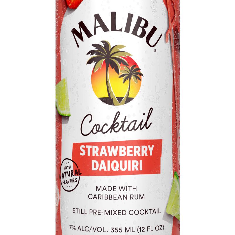 Malibu Strawberry Daquiri - 4pk/355ml Cans, 5 of 6