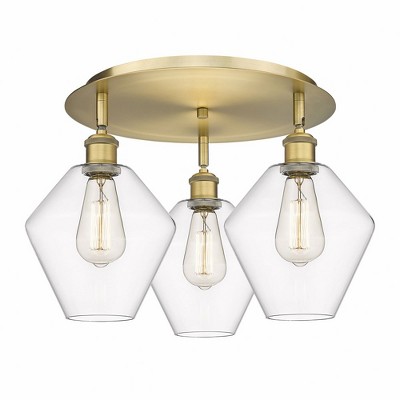 Cindyrella - 3 Light Flush Mount In Industrial Style-11 Inches Tall and 19.75 Inches Wide