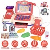 iMountek"Kids Cash Register Toy with Scanner, Calculator, Credit Card & Play Money - Educational Gift"Pink - 4 of 4