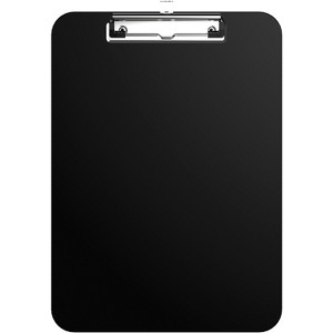 Business Source Clipboard Shatterproof Plastic 9"x12-1/2"x4/5" Black 49269 - 1 of 2