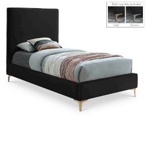 Meridian Furniture,Geri Velvet Bed - 1 of 4