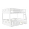 Bellemave Full XL over Queen/Full over Queen Bunk Bed with Ladder and Guardrails, Pegboard and bookshelf, White - 4 of 4
