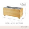Twine Ice Bucket Wood and Galvanized Metal Tub - Wooden Wine Bucket And Beer Chiller - Holds 4 Wine Bottles or 5.4 Gallons Set of 1, Brown - 3 of 4