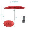 Sonkuki 15x9ft LED Double-Sided Patio Market Umbrella Aluminum Large Canopy - 3 of 4