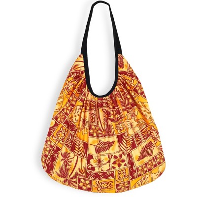 LA LEELA Women's Summer Beach Hobo Fashion Shoulder bag One Size Orange, Floral Hibiscus