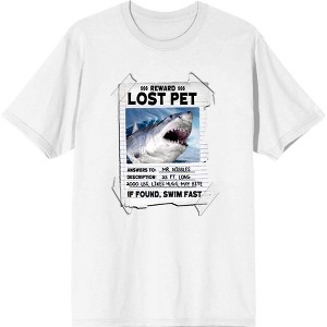 Reward Lost Pet Poster Adult Crew Neck Short Sleeve Tee - 1 of 2