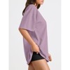 Oversized Tops for Women Summer T Shirts Plus Size Workout Tops Short Sleeve Crewneck Tunic Blouses Beach Vacation Gym - 3 of 4