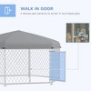 DOMETOUR Outdoor Dog Kennel with UV-Resistant Roof & Lockable Door, for Medium & Large Dogs, 6.9' x 6.1' x 4.9', Silver - 3 of 4