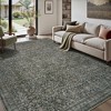 MontVoo Washable Non-Slip Vintage-Inspired Area Rug Muted Green - 3 of 4