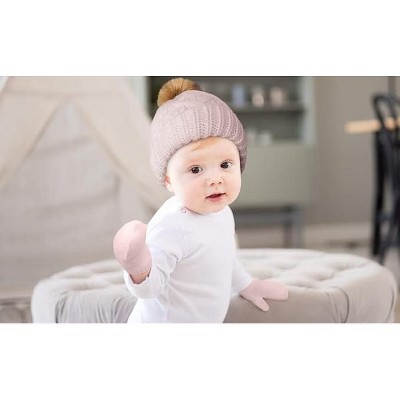 Rising Star Baby Girls and Boys Hat with mittens set, Winter Set for infants Ages 0-24 months