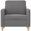 vidaXL Light Gray Sofa Chair - Durable Fabric - 3 of 4