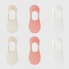 Alilang Women's Solid No Show Socks Non Slip Cotton 6Pk - 2 of 4