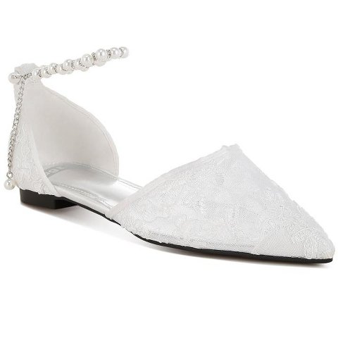 Женские сандалии Rag & Co Womens Shrami Pearl & Rhinestone Strap Flat Sandals 6