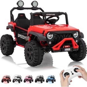 2 Seater Ride on Car for Kids, 24V Ride on Toy, Fast 4.97MPH Truck, 4WD Kids Electric Vehicles with Remote Control, Spring Suspension - 1 of 4