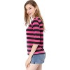 INSPIRE CHIC Women's Elbow Sleeves Boat Slim Fit Casual Stripe Animal Print Multi Floral Pattern T-Shirt - 4 of 4