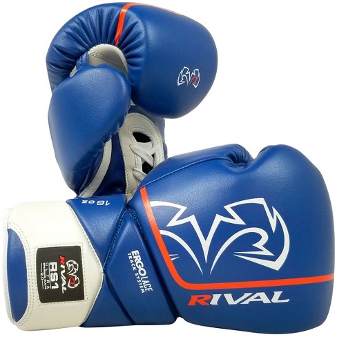 Rival Boxing RS100 Pro Sparring Boxing Gloves - Blue/Silver