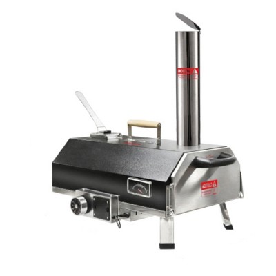 Pizza Oven Portable 12" Outdoor Wood Fired Pizza Oven with Built-in Thermometer Stainless Steel Pizza Stove